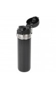 Lacivert 700 ml kilitli kapaklı metal detaylı lazer logo baskılı promosyon termos